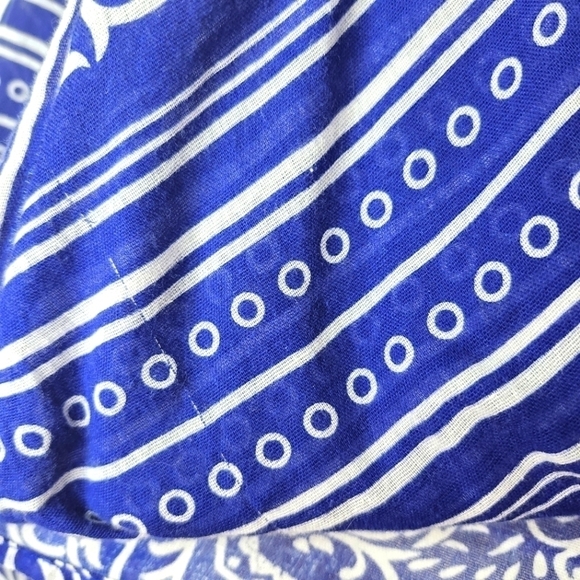 VINTAGE BLUE LIFE Boho Bell Sleeves 100% COTTON TOP SIZE M - Picture 10 of 10